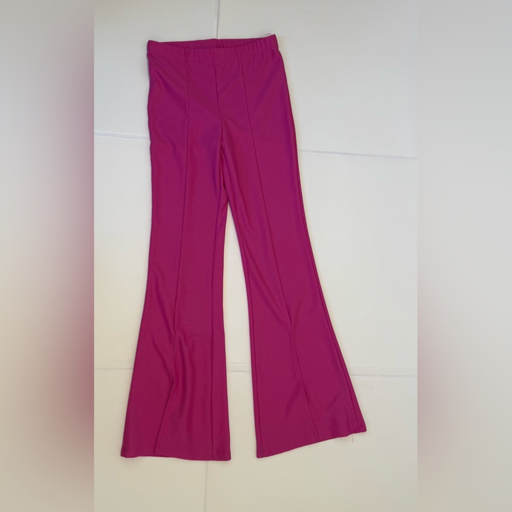 Forever 21 Hot Pink Knit Flare Pants